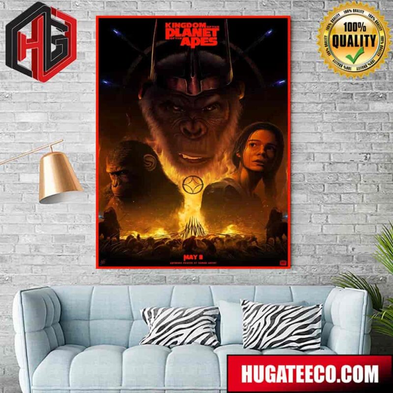 Poster Illustration For Kingdom Of The Planet Of The Apes Home Decor Poster Canvas