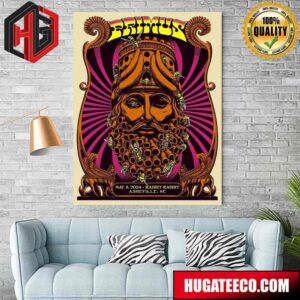 Primus May 8 2024 Rabbit Rabbit Asheville NC Tonight’s Show Limited Edition Home Decor Poster Canvas
