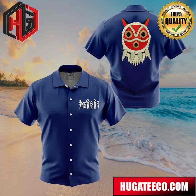 Princess Mononoke Studio Ghibli Button Up Animeape Hawaiian Shirt