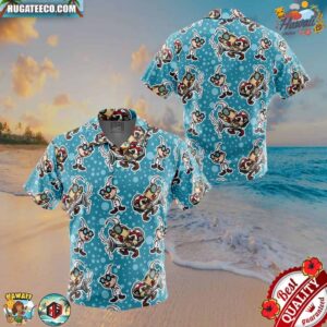 Prof E  . Gadd Super Mario Bros Button Up Hawaiian Shirt