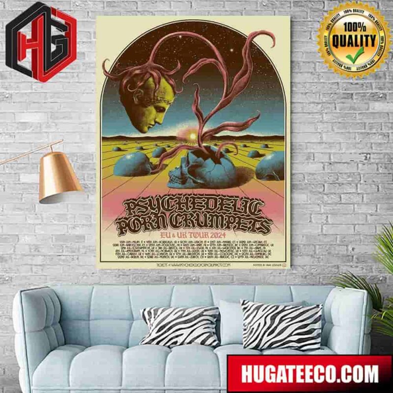 Psychedelic Porn Crumpets For Their Short EU And UK Tour 2024 Kicking Off Soon Schedule List Home Decor Poster Canvas