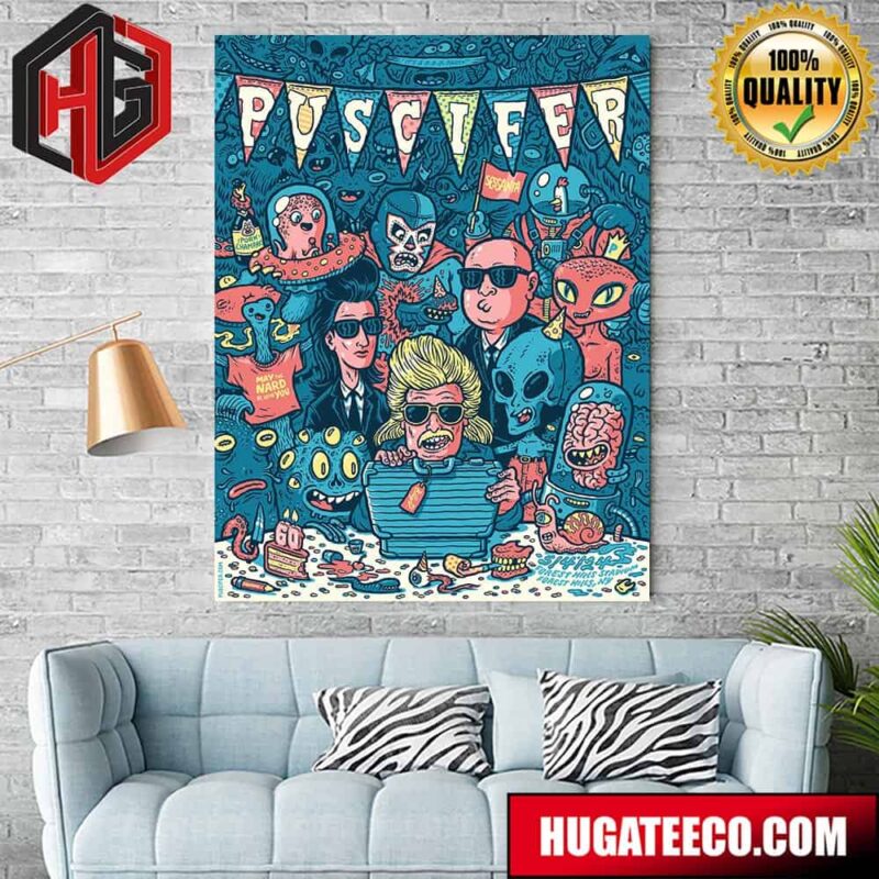 Puscifer Poster For Sessanta Forest Hills Stadium In Forest Hills New York Home Decoration Poster Canvas