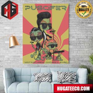 Puscifer Show Poster For Chicago Il On May 1st 2024 Limited Edition Poster Canvas