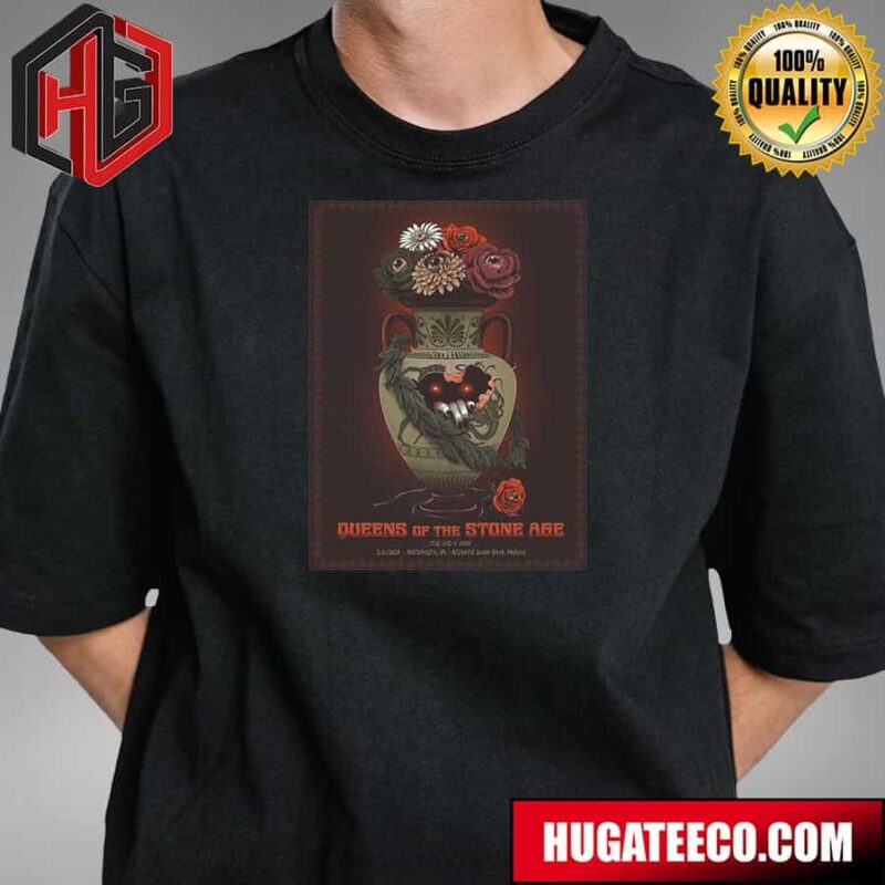 Queen Of The Stone Age The End Is Nero May 06 2024 At Portsmouth Va Atlantic Union Bank Pavilion T-Shirt