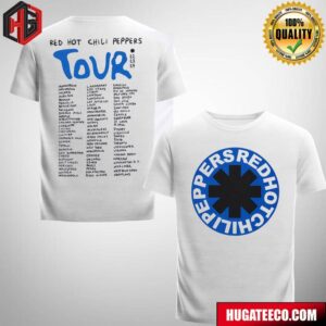 Red Hot Chili Peppers Tour 2024 Black Blue Logo Schedule List Fan Gifts T-Shirt