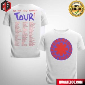 Red Hot Chili Peppers Tour 2024 Red Purple Logo Schedule List Fan Gifts T-Shirt