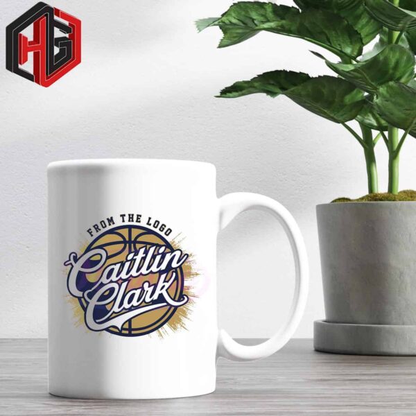 Retro Caitlin Clark From The Logo Basketball Ceramic Mug