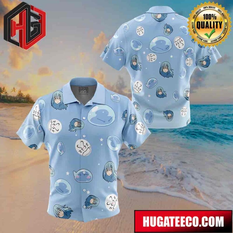 Rimuru Tempest Pattern That Time I Got Reincarnated As A Slime Button Up Animeape Hawaiian Shirt