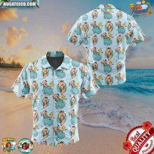Rosalina Super Mario Bros Button Up Hawaiian Shirt