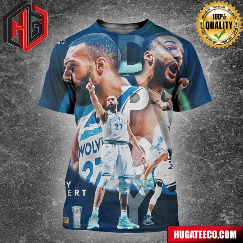 Rudy Gobert Minnesota Timberwolves 4x Defensive Player Of The Year NBA Kia Defensive Player Of The Year All Over Print Shirt