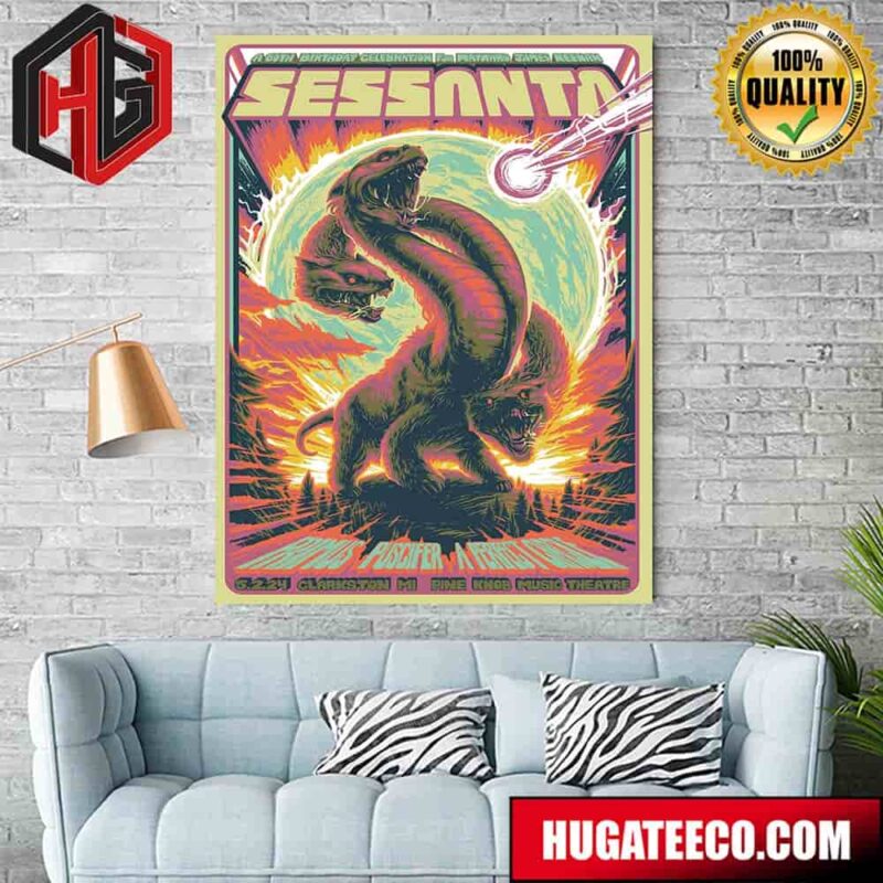 Sessanta Performance At The Pine Knob Music Theatre With Puscifer Primus A Perfect Circle On May 2nd 2024 Poster Canvas