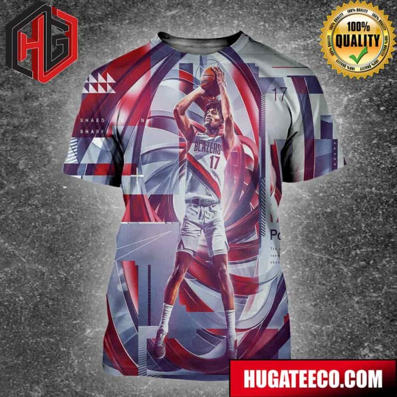 Shaedon Sharpe Portland Trail Blazers NBA 3D T-Shirt