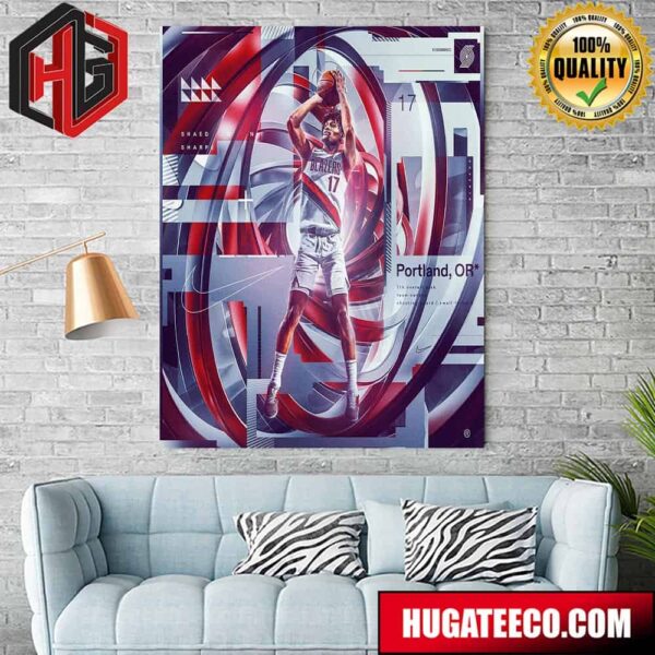 Shaedon Sharpe Portland Trail Blazers NBA Home Decor Poster Canvas