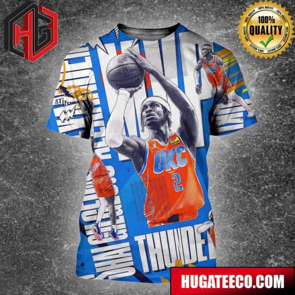 Shai Gilgeous-Alexander Sga Oklahoma City Thunder NBA 3D T-Shirt