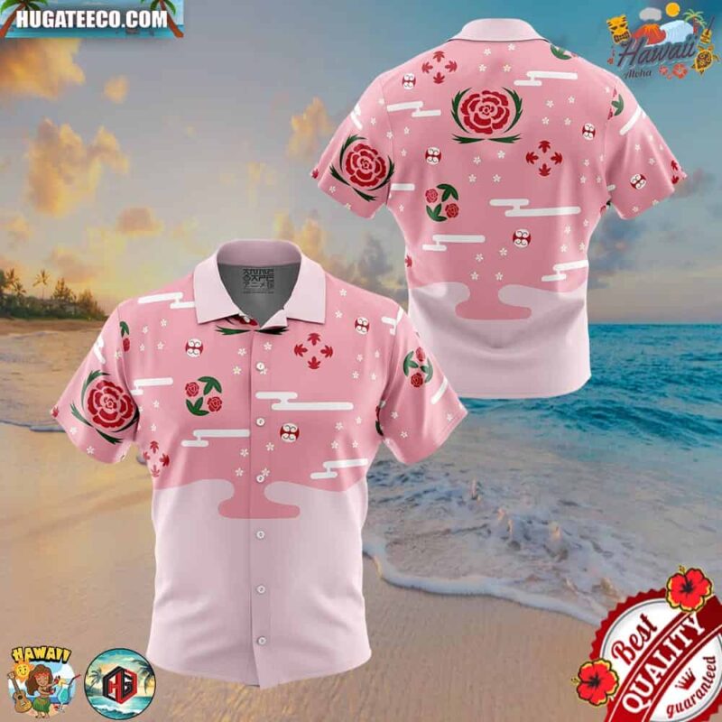 Shunsui Kyoraku Bleach Button Up Hawaiian Shirt