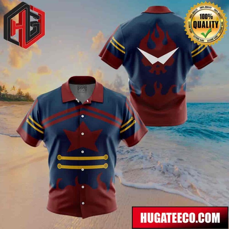 Simon Coat Gurrenn Lagan Button Up Animeape Hawaiian Shirt