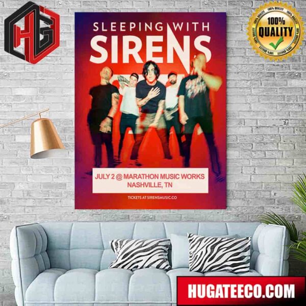 Sleeping With Sirens July 2 Marathon Music Works Nashville Tn Poster Poster Canvas