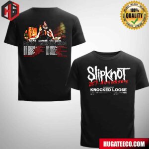 Slipknot 25th Anniversary Tour With Special Guests Knocked Loose Here Comes The Pain North America 2024 Schedule Lists Two Sides Unisex T-Shirt