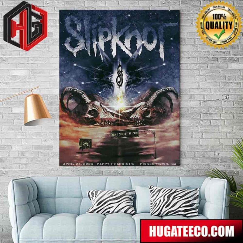 Slipknot Goat 4 25 24 Event Here Comes The Pain Pappy Harriets Pioneertown Ca Home Decor Poster Canvas