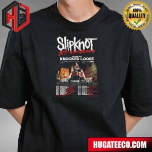 Slipknot Here Comes The Pain 25th Anniversary Tour With Special Guests Knocked Loose Orbit Culture And Vended At North America 2024 Schedule List T-Shirt