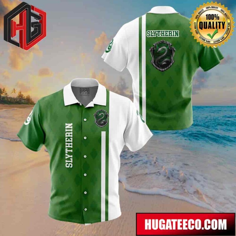 Slytherin Harry Potter Button Up Animeape Hawaiian Shirt