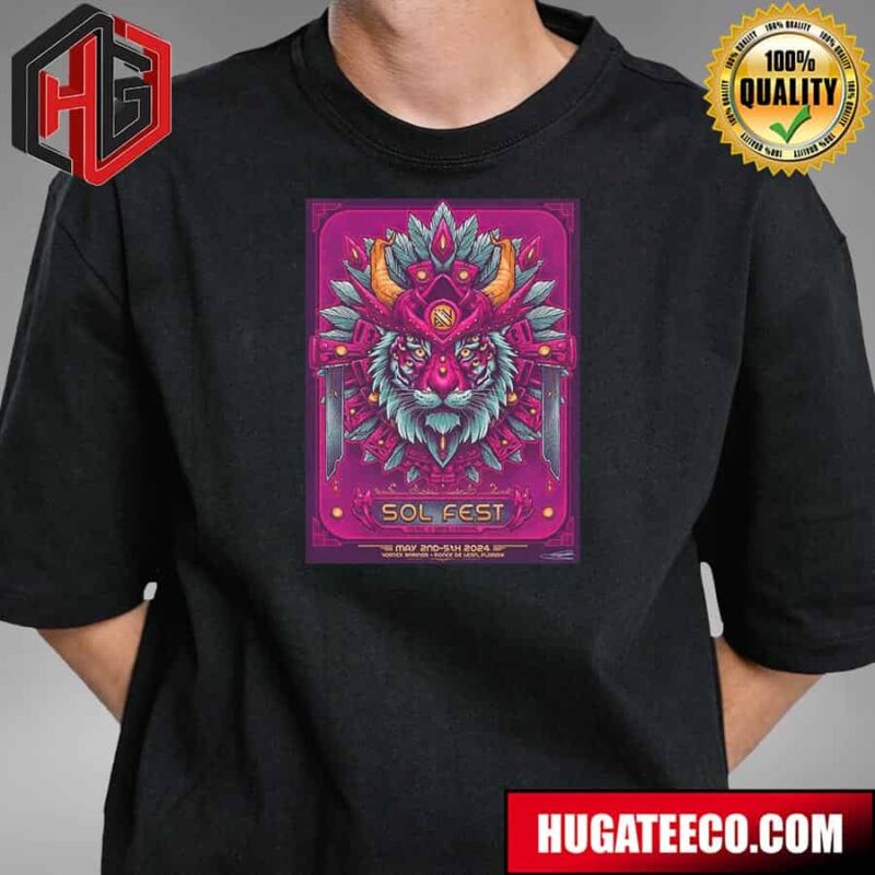 Sol Fest May 2nd 5th 2024 Vortex Springs Ponce De Leon Florida Official Poster T-Shirt Hoodie