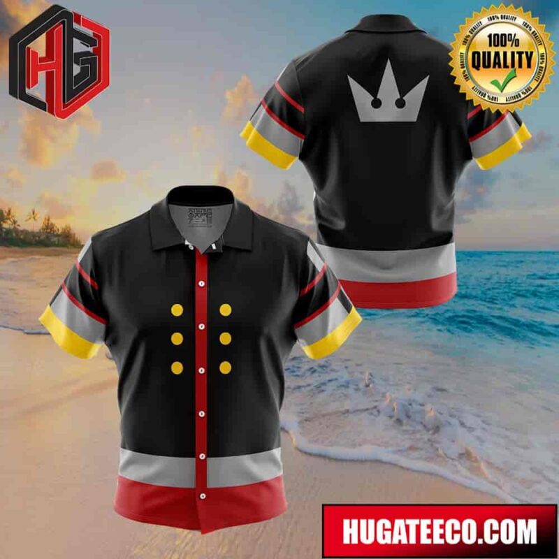Sora Kingdom Hearts Button Up Animeape Hawaiian Shirt