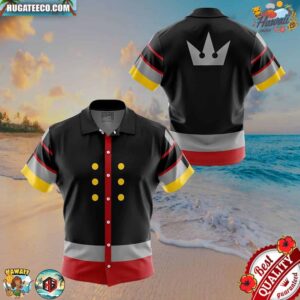 Sora Kingdom Hearts Button Up Hawaiian Shirt
