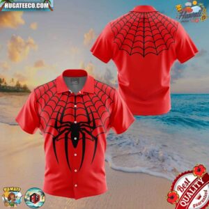 Spiderman Marvel Comics Button Up Hawaiian Shirt
