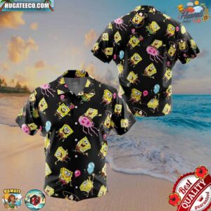 Spongebob Mood Spongebob Squarepants Button Up Hawaiian Shirt