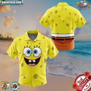 Spongebob SquarePants Nickelodeon Button Up Hawaiian Shirt
