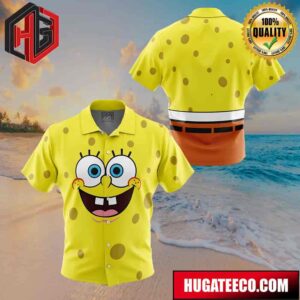 Spongebob Squarepants Nickelodeon Button Up Animeape Hawaiian Shirt