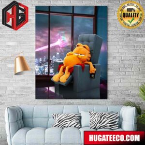Superman-Themed Poster For Garfield Home Decor Poster Canvas