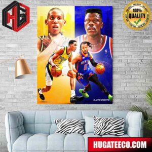 The 90s All Over Again Tyrese Haliburton Indiana Pacers And Jalen Brunson New York Knicks NBA Home Decor Poster Canvas