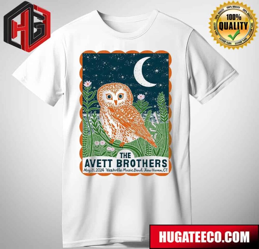 The Avett Brothers Poster For Show At Westville Music Bowl New Haven Ct May 21 2024 T-Shirt