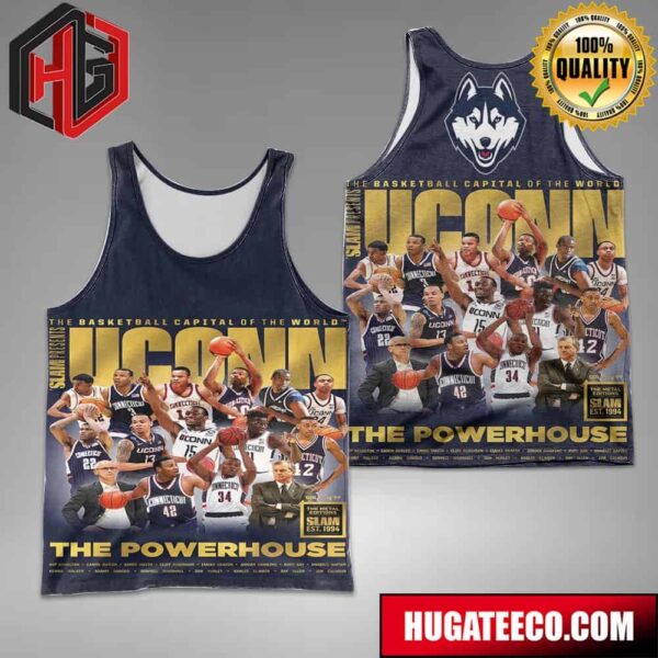 The Basketball Capital Of The World The Metal Editions Slam Est 1994 Slam Present Uconn Husky All-Over Print Tank Top T-Shirt Basketball