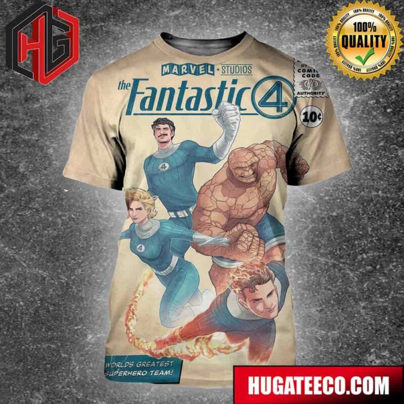 The Fantastic Four Marvel Studios World’s Greatest Superhero Team 3D T-Shirt
