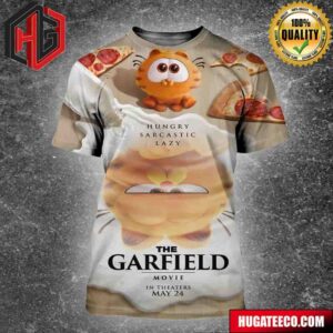 The Garfield Funny Movie Poster Hungry Sarcastic Lazy In Theaters May 24 All Over Print Shirt