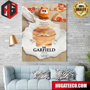 The Garfield Funny Movie Poster Hungry Sarcastic Lazy In Theaters May 24 Poster Canvas