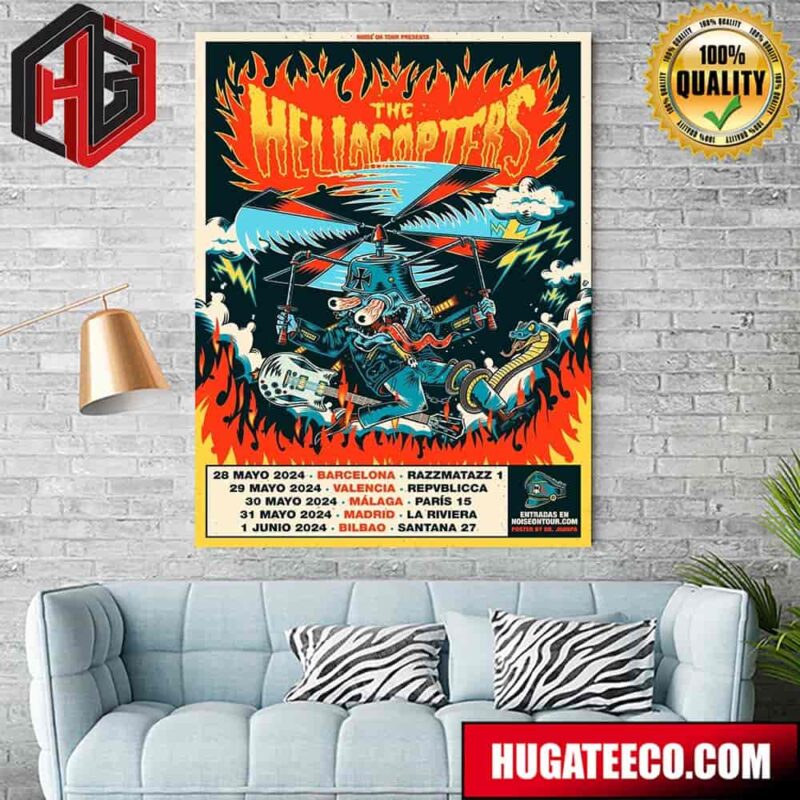 The Hellacopters Europe Tour 24 Doctor Juanpa Poster Canvas