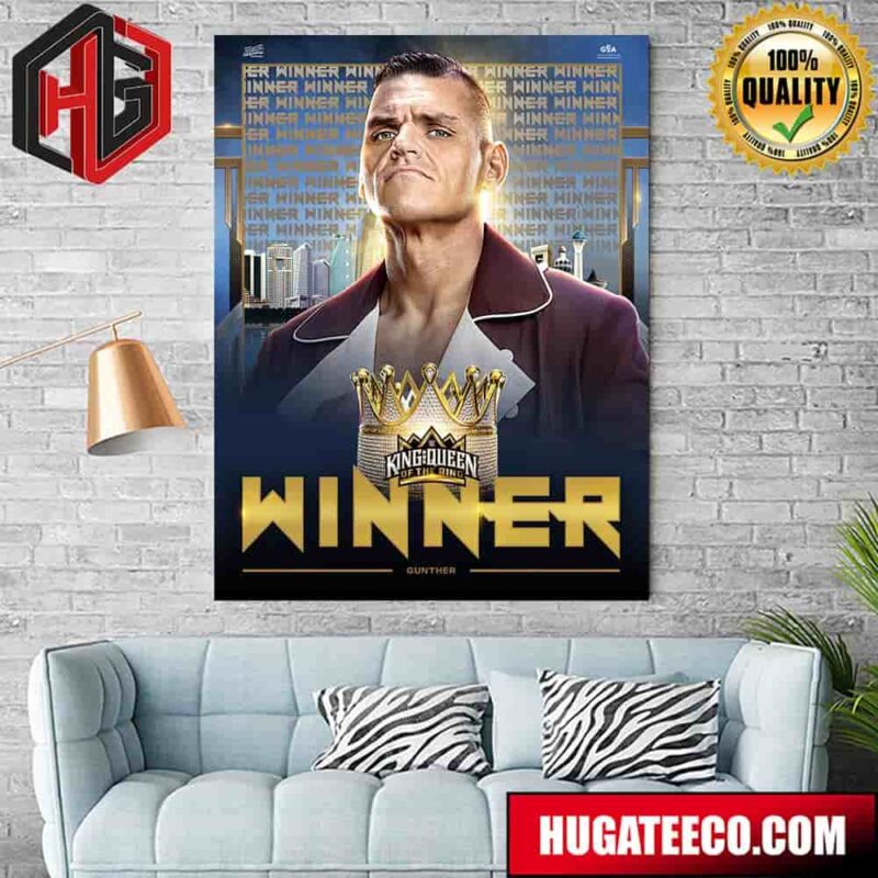 The King General Gunther Defeats Randy Orton To Become The King Of The Ring WWE King And Queen Poster Canvas
