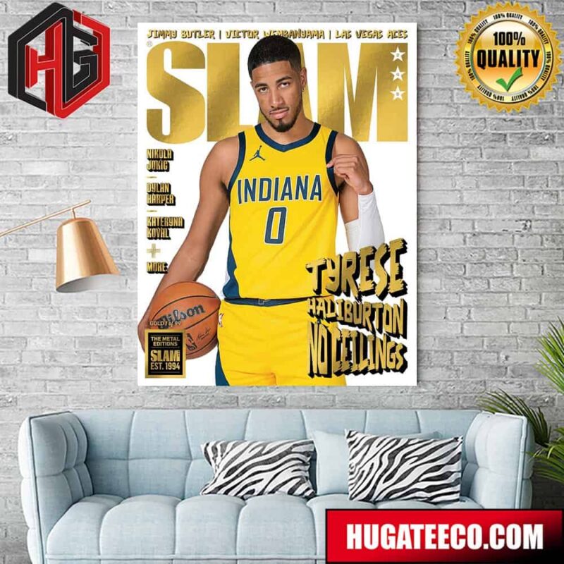 The Metal Editions Slam Est 1994 Tyrese Haliburton Home Decor Poster Canvas