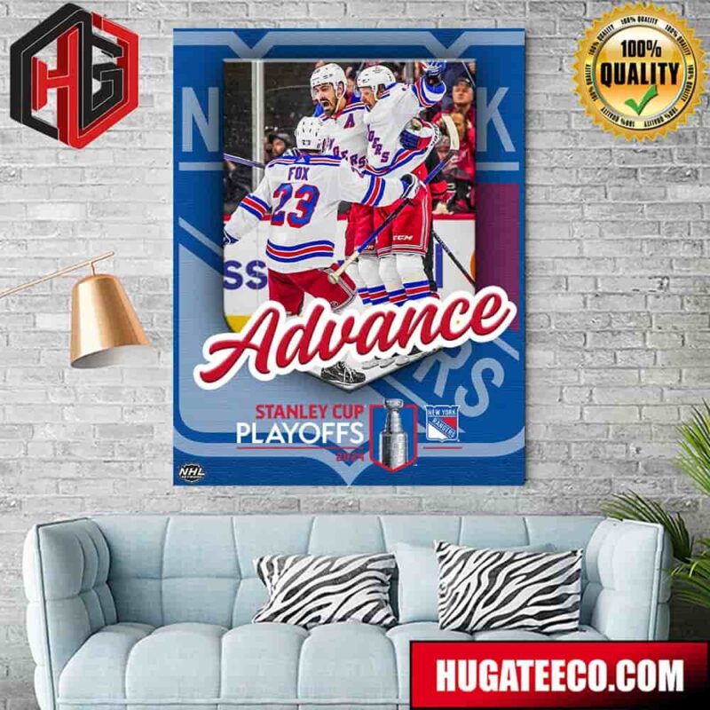 The New York Rangers Are Heading To The Eastern Conference Final NHL Stanley Cup Playoffs 2024 Home Decor Poster Canvas
