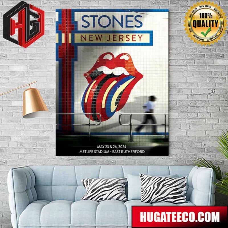 The Rolling Stones New Jersey May 23 And 26 2024 Metlife Stadium Fast Ruthfrord Poster Canvas