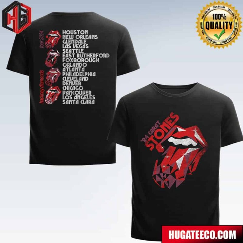The Rolling Stones Hackney Diamonds Tour Vintage Washed Dateback Unisex T-Shirt