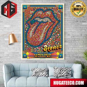 The Rolling Stones May 15 2024 Lumen Field Seattle WA Tour Merchandise Limited Edition Poster Canvas