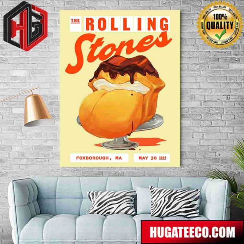 The Rolling Stones Show At Gilette Foxborough Ma 2024 On May 30 Home Decor Poster Canvas