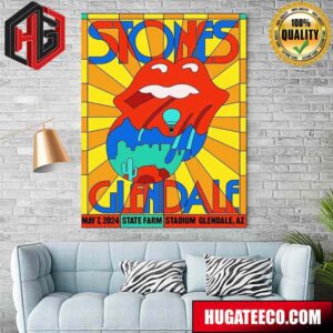 The Rolling Stones Show At State Farm Stadium Glendale Az May 7 2024 Home Decor Poster Canvas