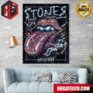 The Rolling Stones Tour 2024 Hackney Diamonds On April 28 2024 Houston Nrg Stadium Home Decor Poster Canvas