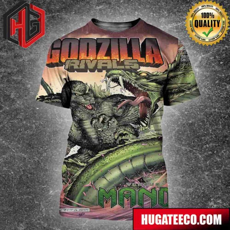The Year Of The Dragon Wave With Godzilla Rivals Vs Manda By Jake Lawrence On July 31 2024 From Idw Publishing 25 Years All Over Print Shirt